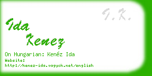 ida kenez business card